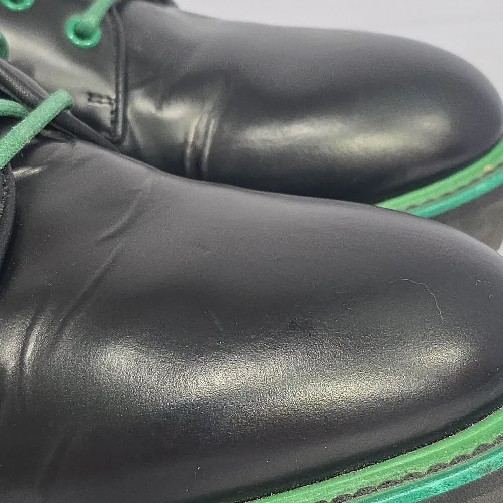 Dirk Bikkembergs Chunky Derby Shoe Goodyear Welt Mens Size 11 EU44 Black/Green